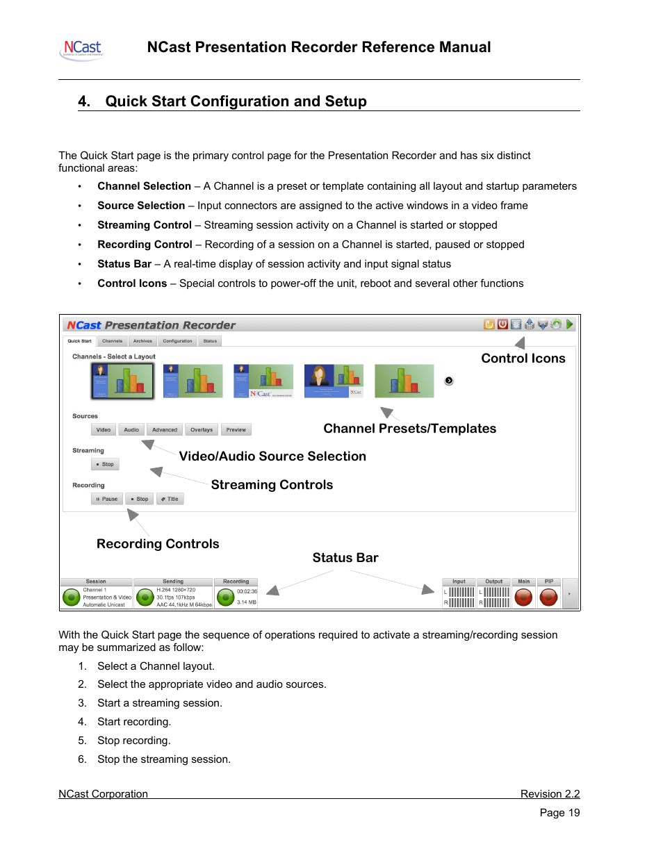 Quick start configuration and setup | NCast PR-HD User Manual | Page 19 / 113