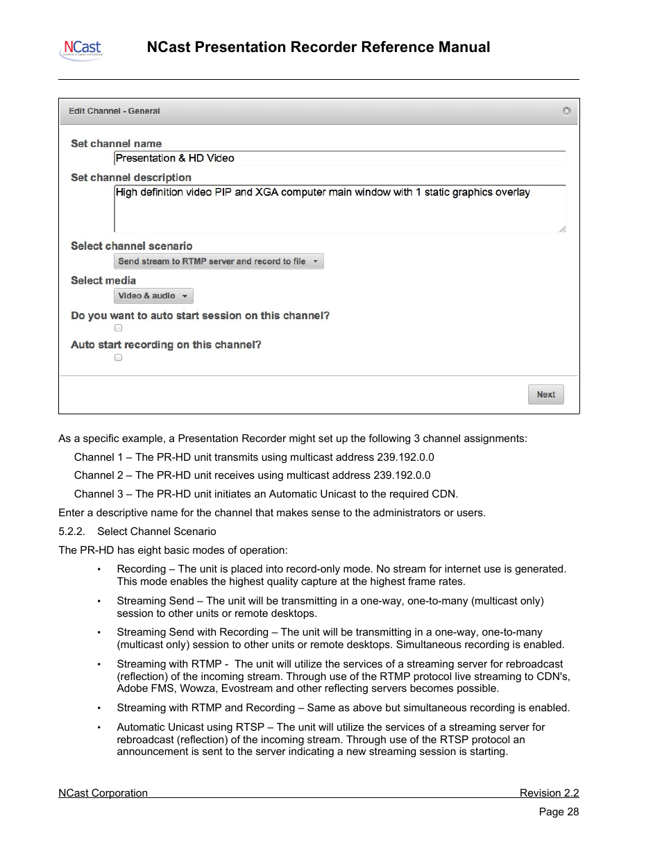 Ncast presentation recorder reference manual | NCast PR-HD User Manual | Page 28 / 113