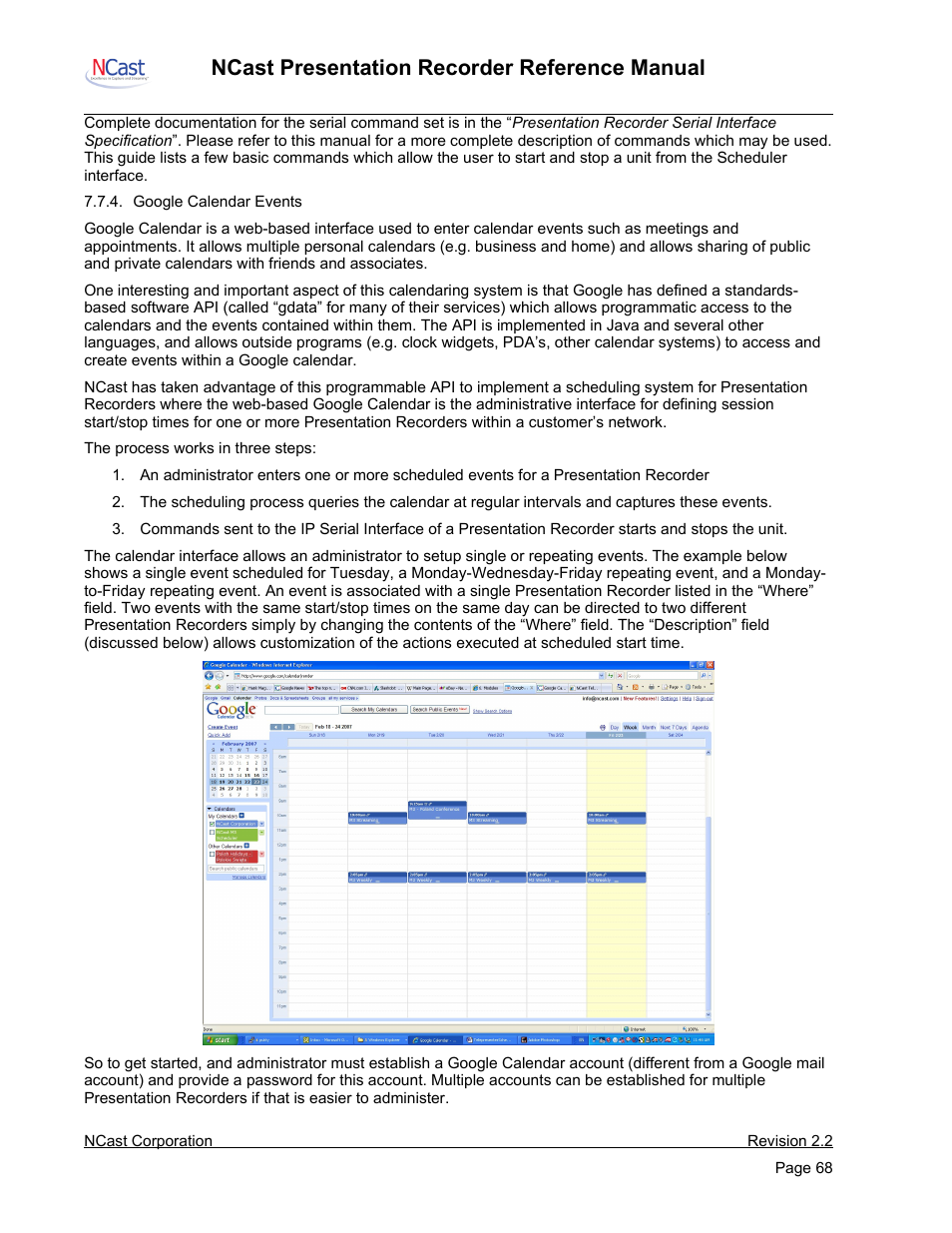 Ncast presentation recorder reference manual | NCast PR-HD User Manual | Page 68 / 113