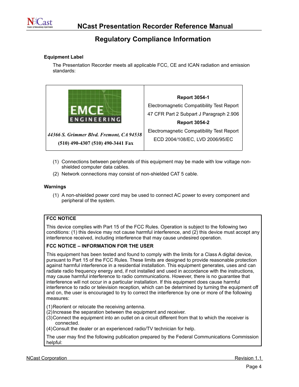 NCast PR720 User Manual | Page 4 / 103