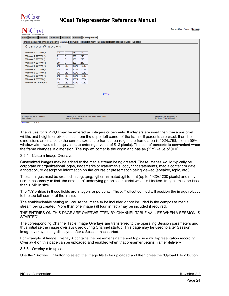 Ncast telepresenter reference manual | NCast Telepresenter M4 User Manual | Page 24 / 107