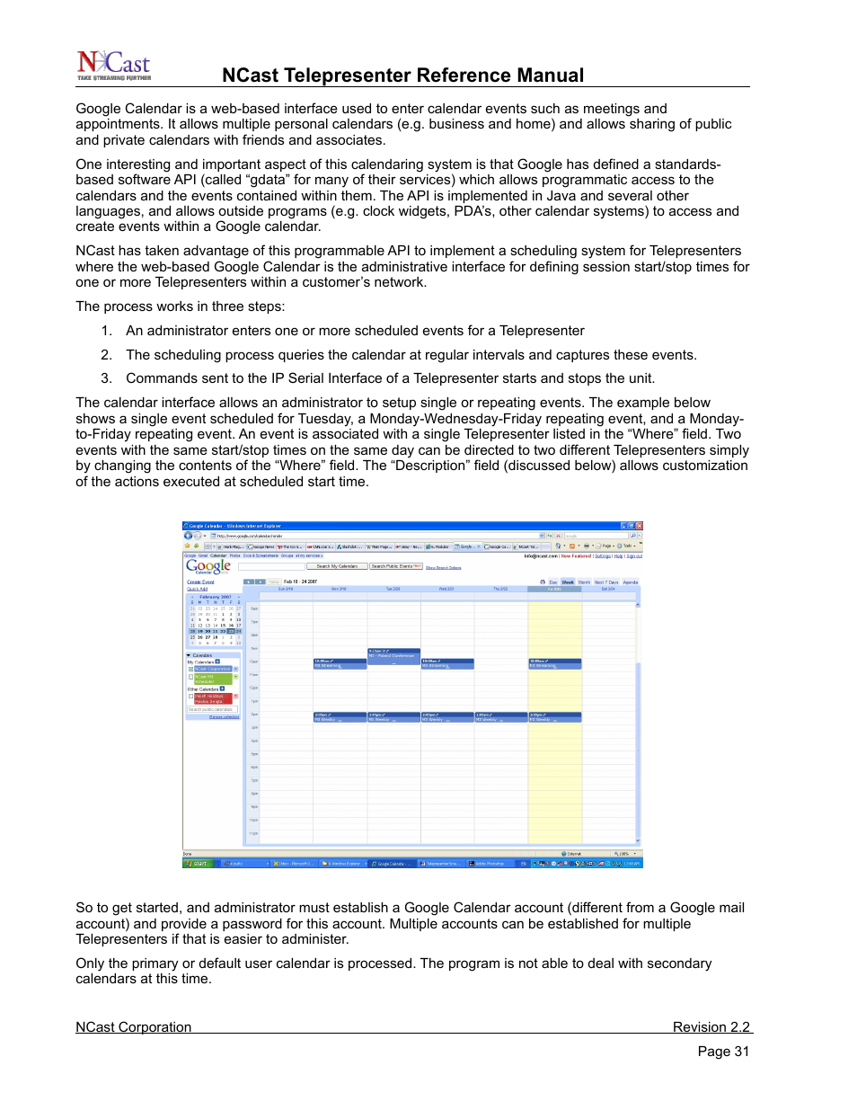 Ncast telepresenter reference manual | NCast Telepresenter M4 User Manual | Page 31 / 107