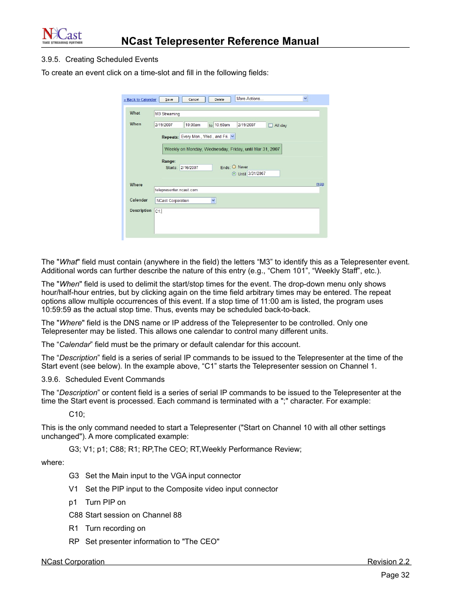 Ncast telepresenter reference manual | NCast Telepresenter M4 User Manual | Page 32 / 107