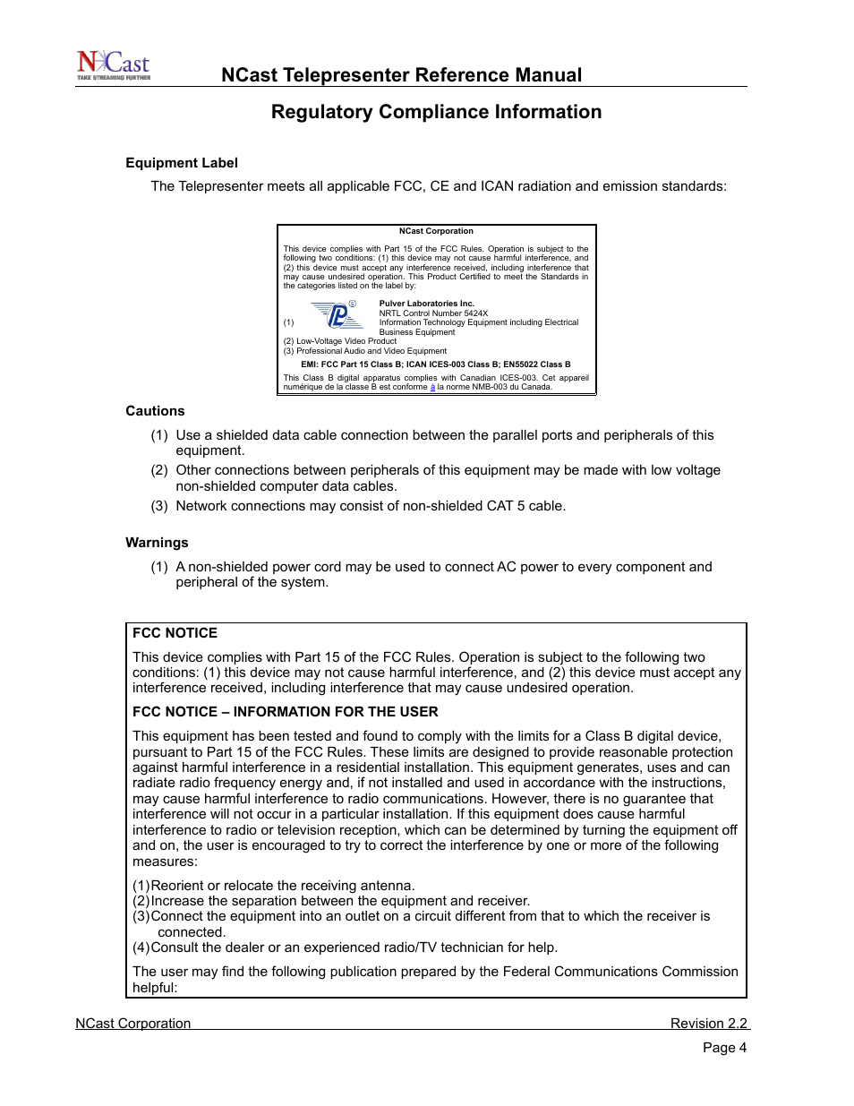 NCast Telepresenter M4 User Manual | Page 4 / 107