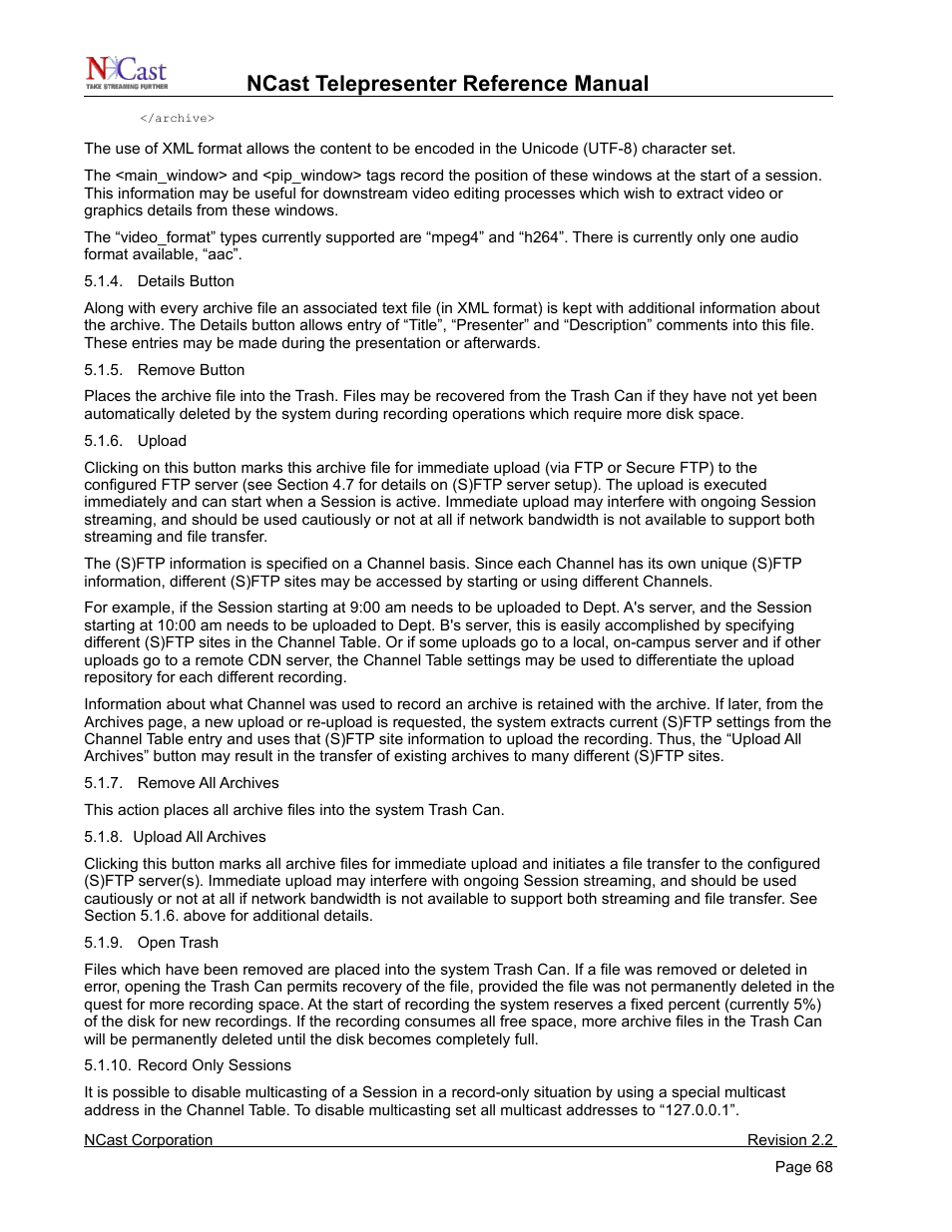Ncast telepresenter reference manual | NCast Telepresenter M4 User Manual | Page 68 / 107