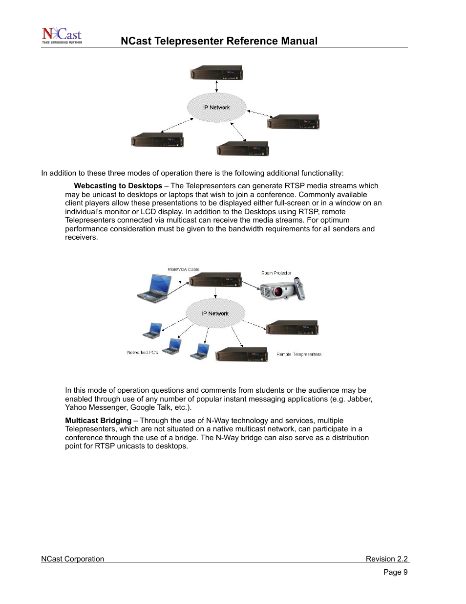 Ncast telepresenter reference manual | NCast Telepresenter M4 User Manual | Page 9 / 107