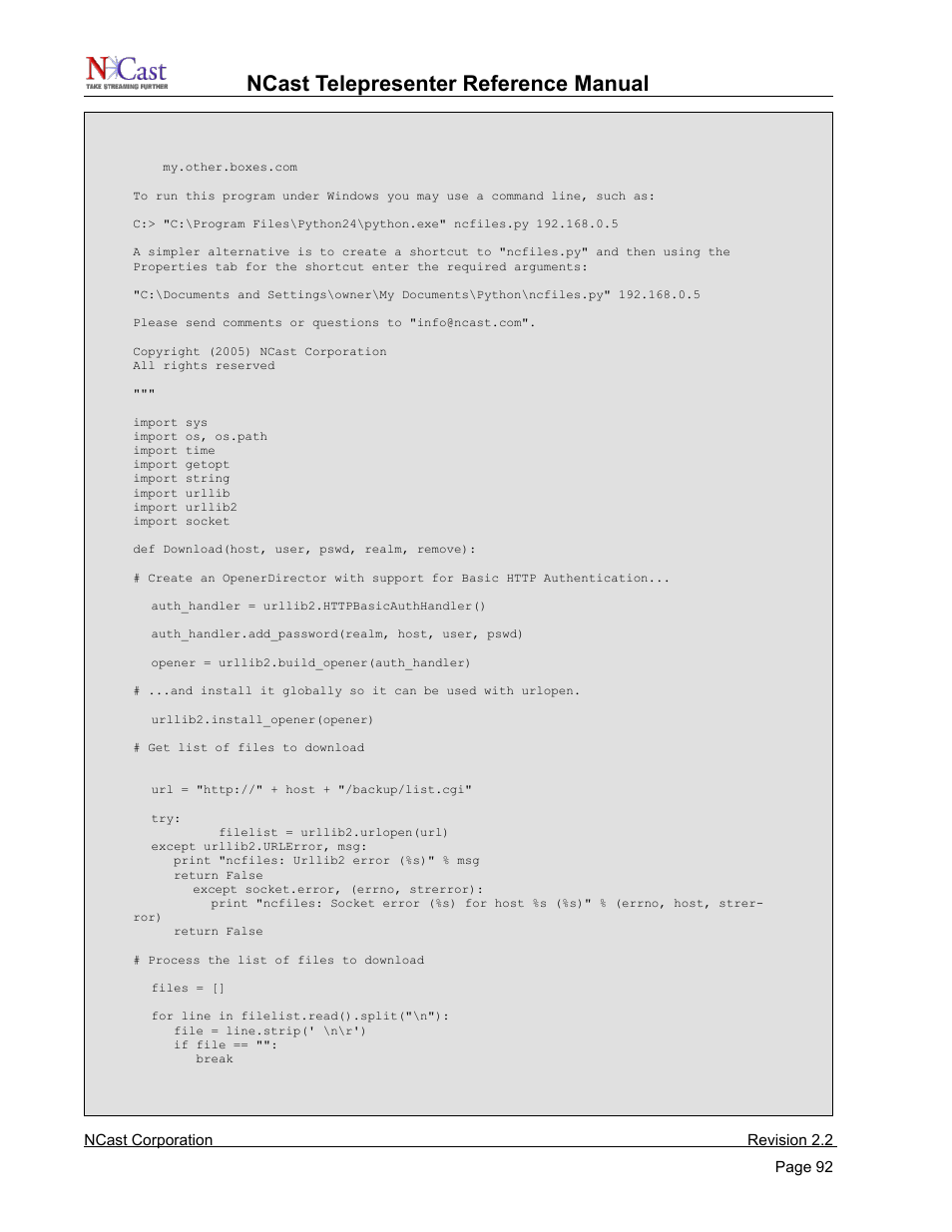 Ncast telepresenter reference manual | NCast Telepresenter M4 User Manual | Page 92 / 107
