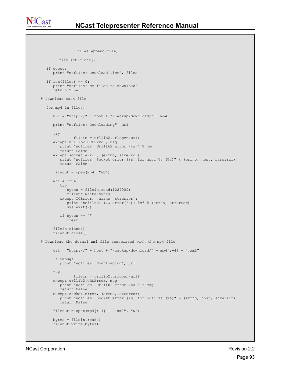 Ncast telepresenter reference manual | NCast Telepresenter M4 User Manual | Page 93 / 107