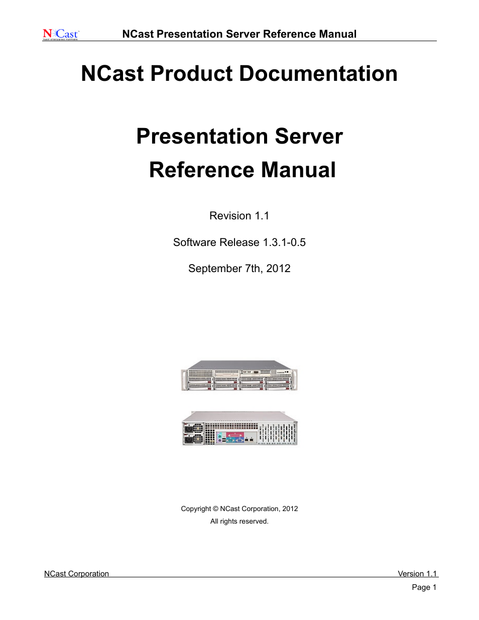 NCast Presentation Server User Manual | 41 pages