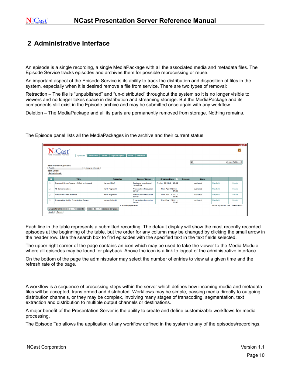 Ncast | NCast Presentation Server User Manual | Page 10 / 41