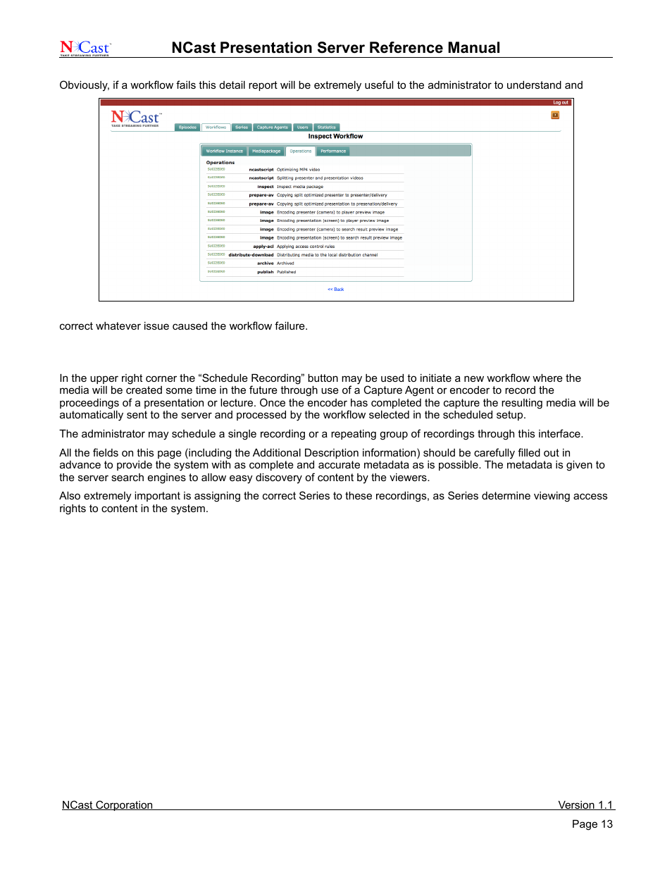 Ncast, Presentation server reference manual | NCast Presentation Server User Manual | Page 13 / 41