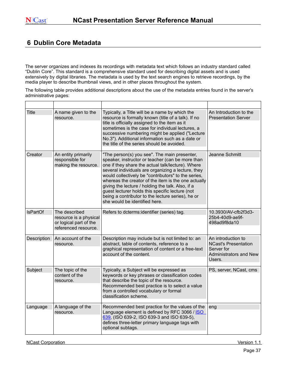 Ncast | NCast Presentation Server User Manual | Page 37 / 41