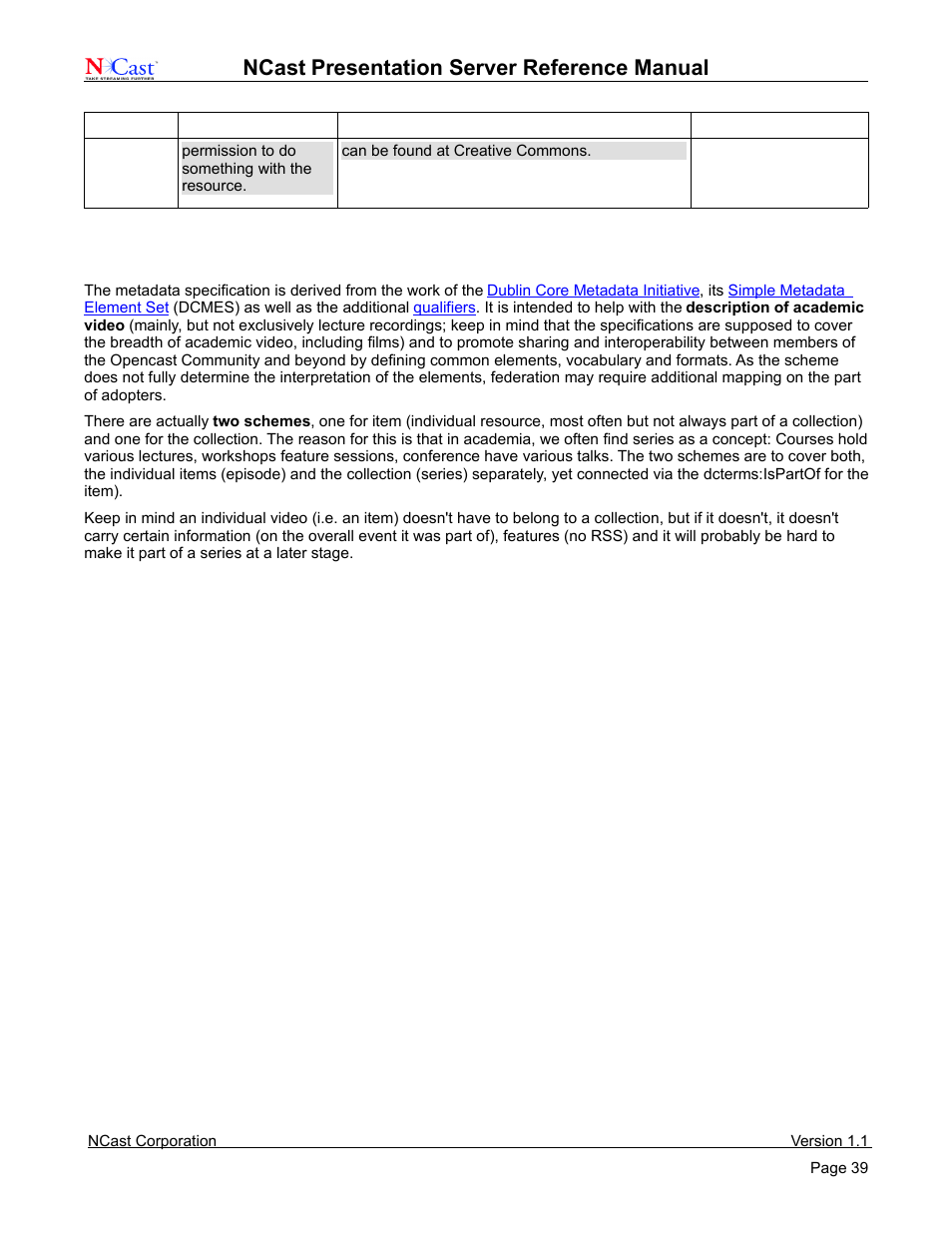 Ncast, Presentation server reference manual | NCast Presentation Server User Manual | Page 39 / 41
