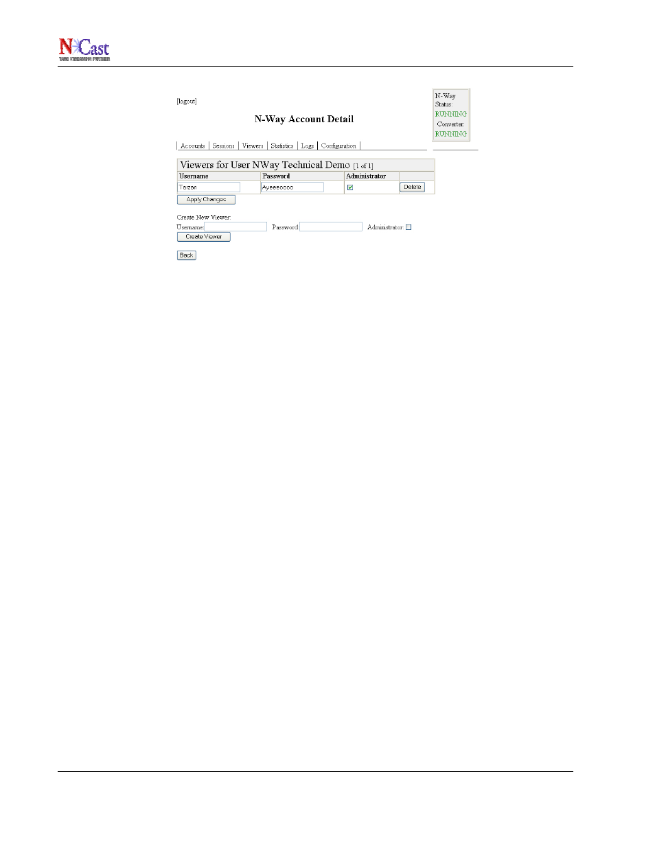 Ncast n-way reference manual | NCast N-Way Server User Manual | Page 18 / 40
