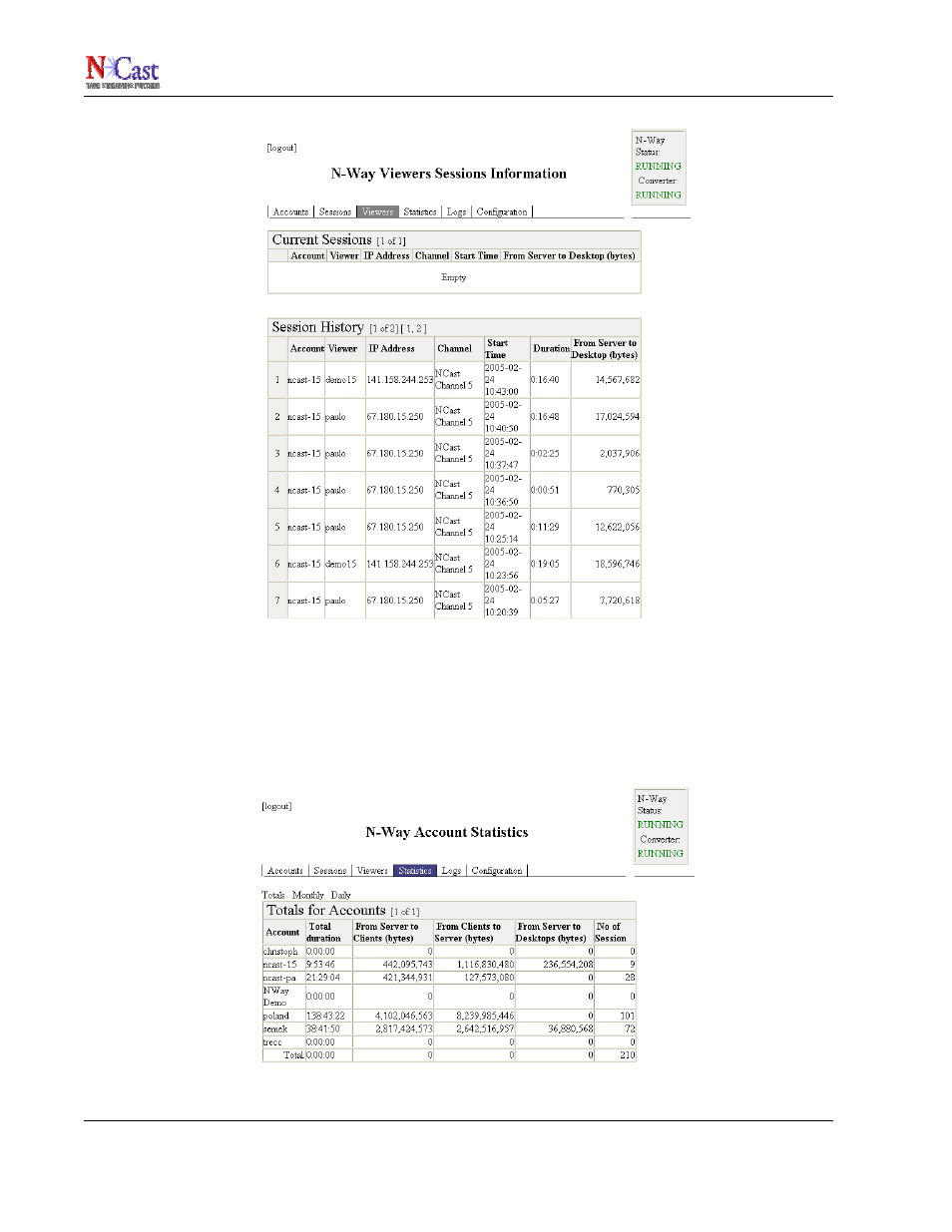 Ncast n-way reference manual | NCast N-Way Server User Manual | Page 23 / 40