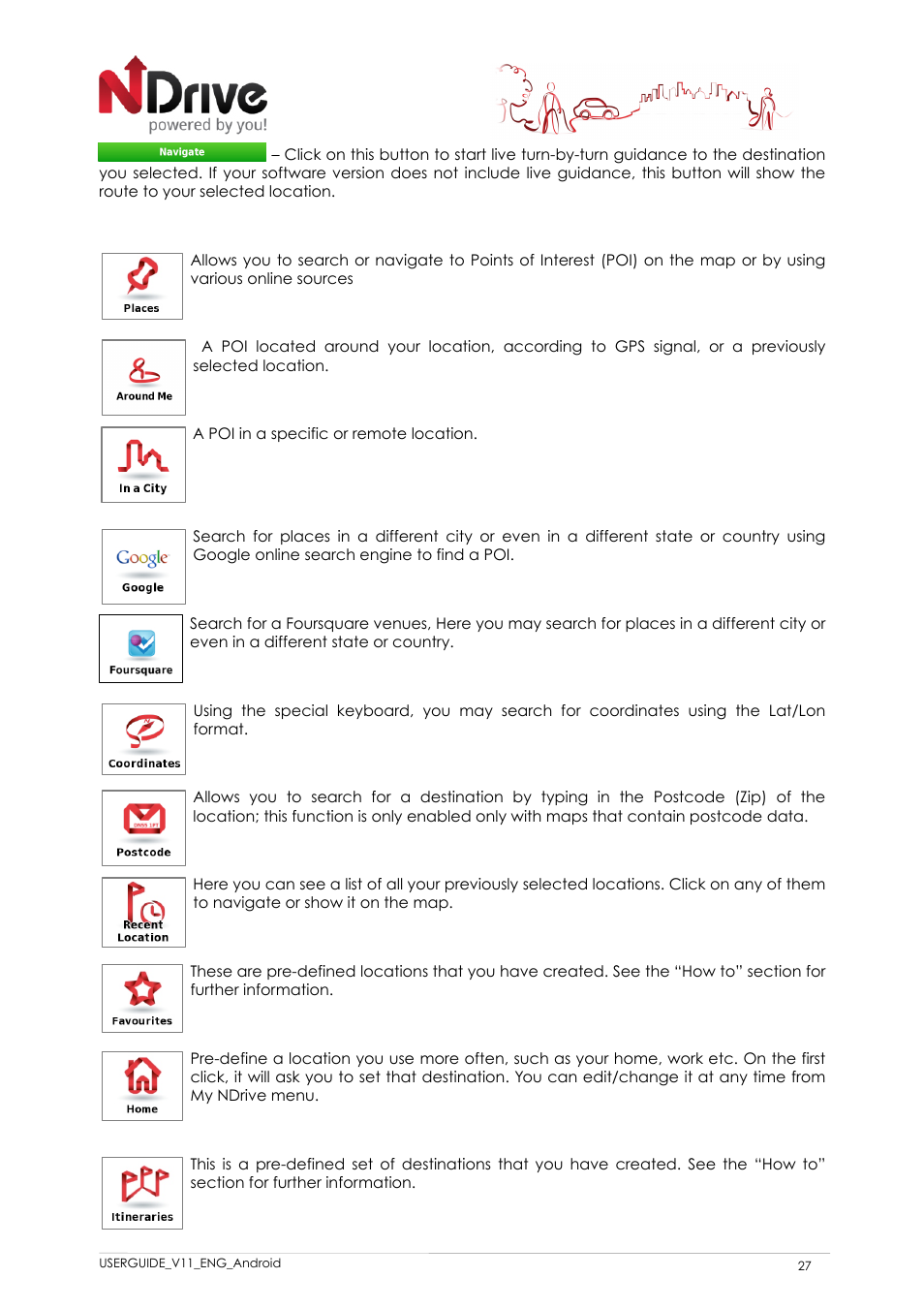 NDrive 11 for android User Manual | Page 28 / 33
