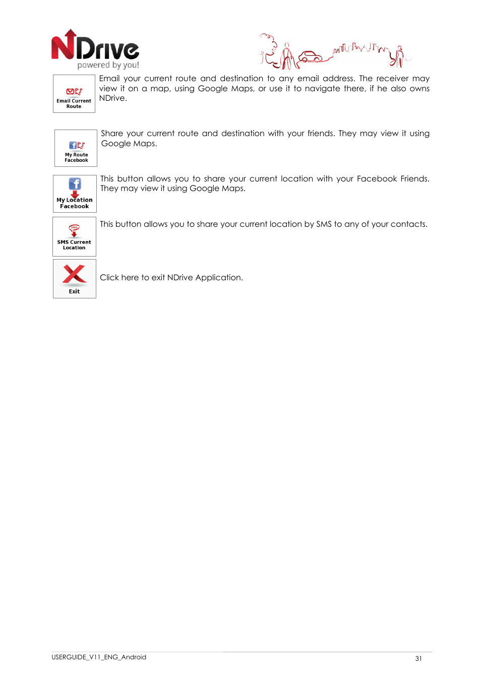 NDrive 11 for android User Manual | Page 32 / 33