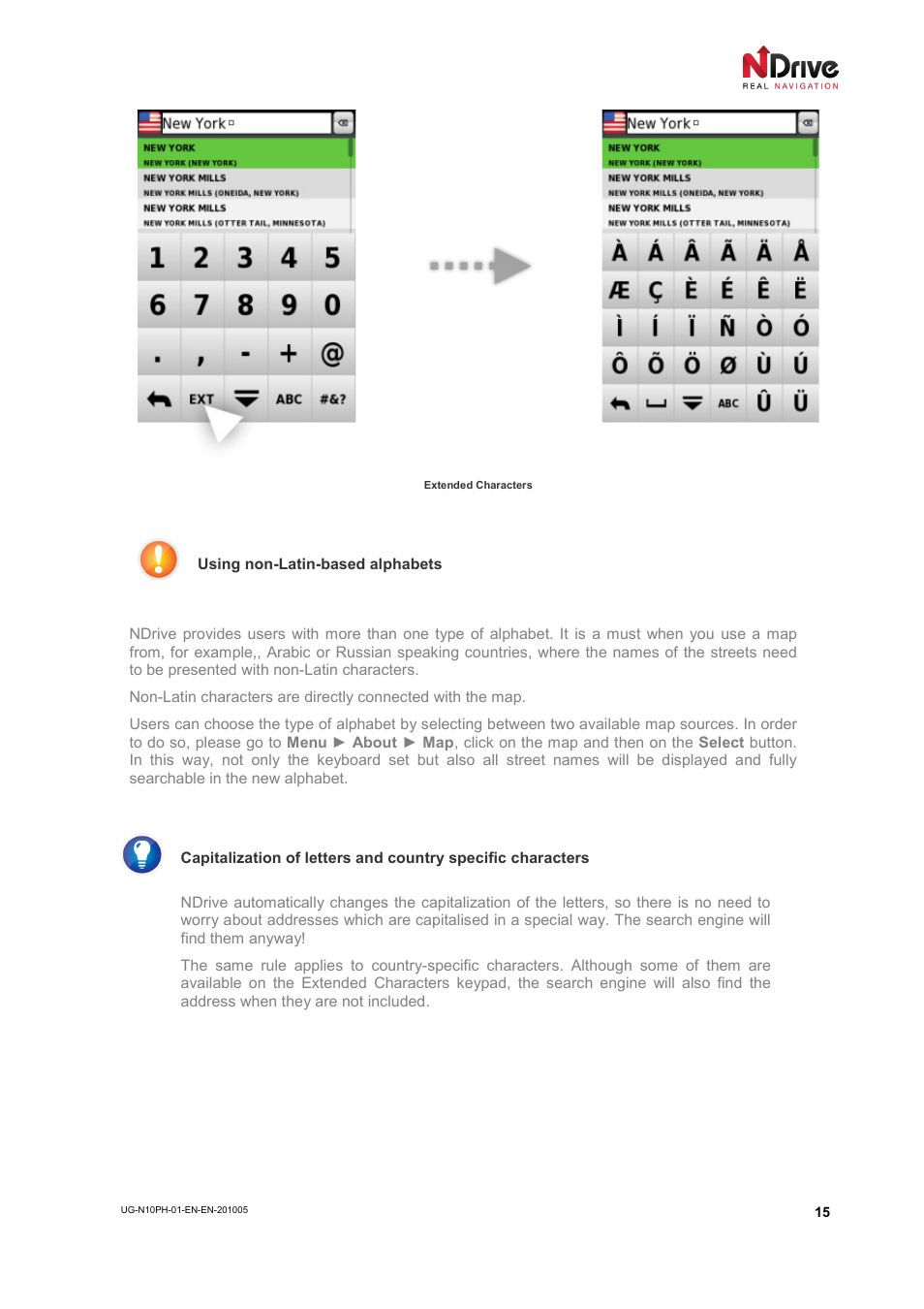 NDrive 10 for phones User Manual | Page 16 / 67