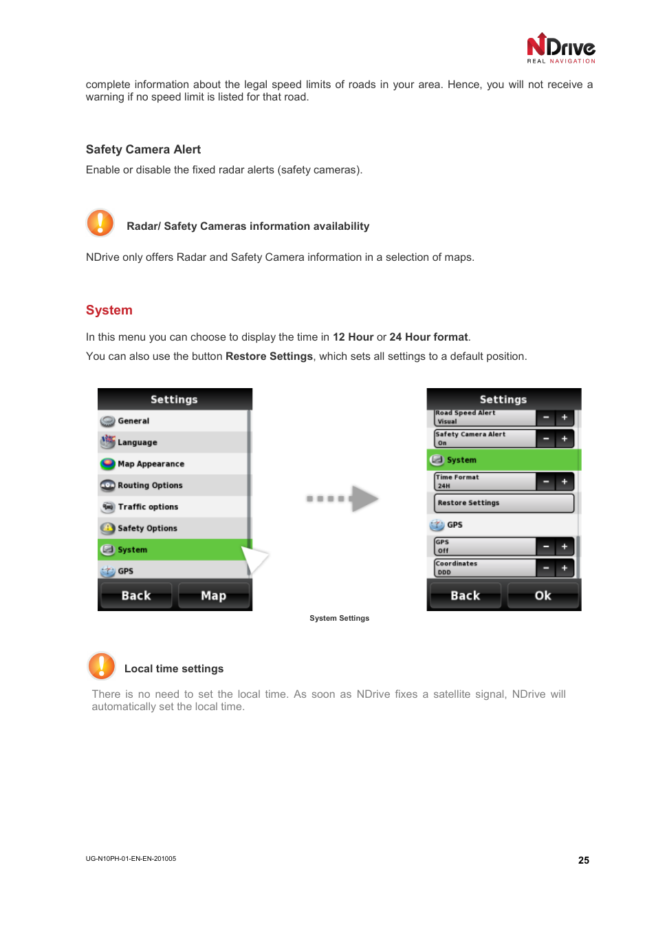 System | NDrive 10 for phones User Manual | Page 26 / 67