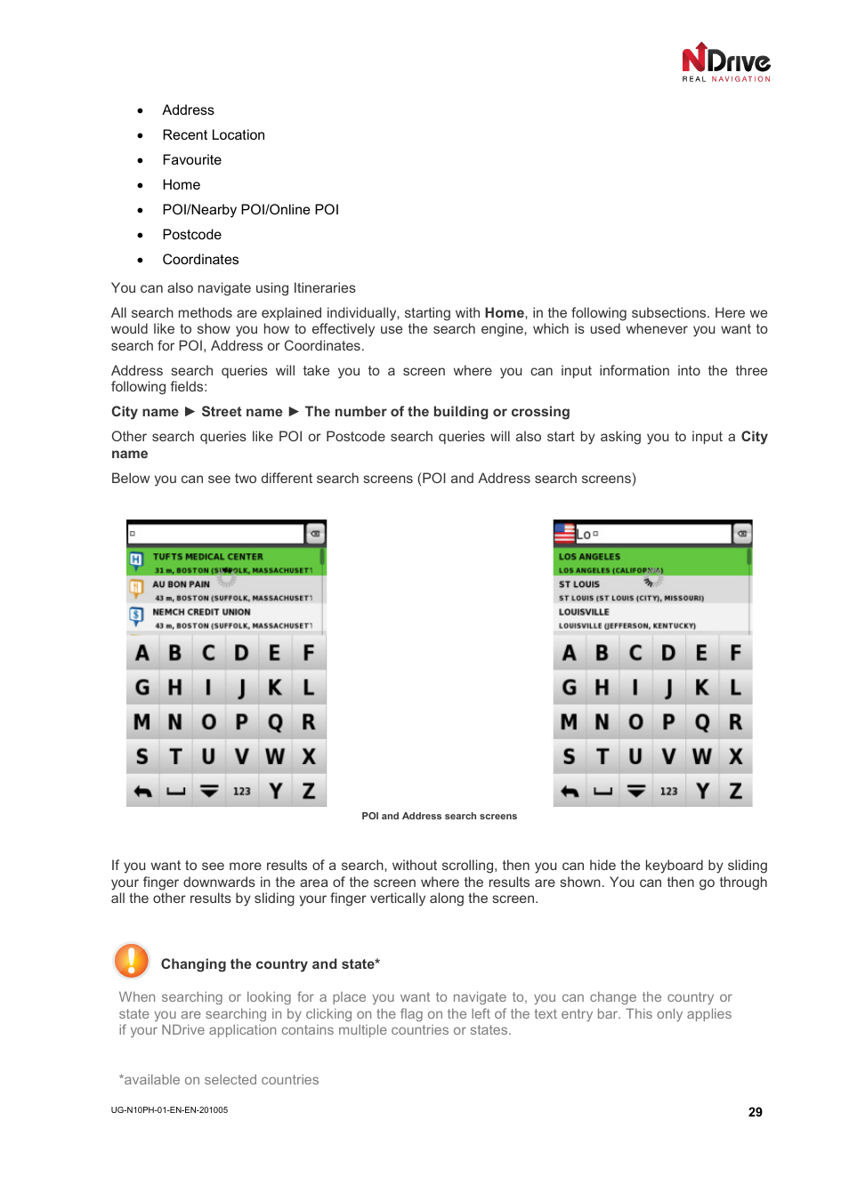 NDrive 10 for phones User Manual | Page 30 / 67