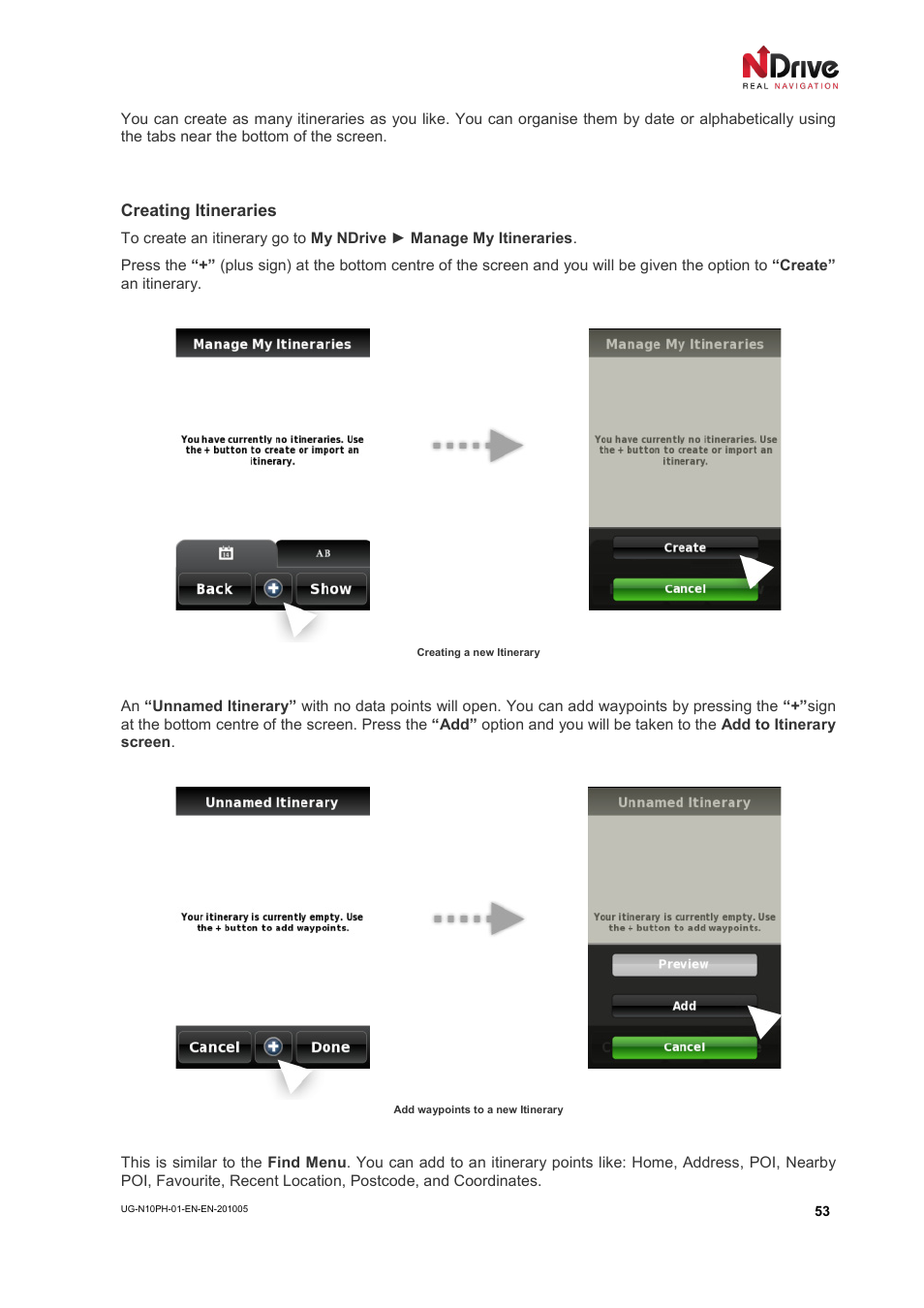 NDrive 10 for phones User Manual | Page 54 / 67