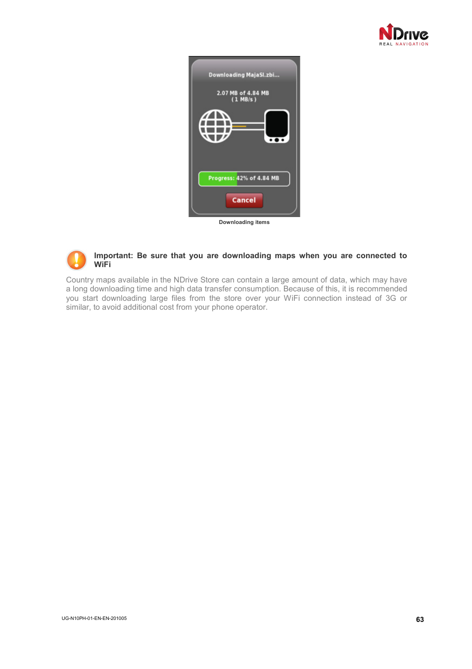 NDrive 10 for phones User Manual | Page 64 / 67