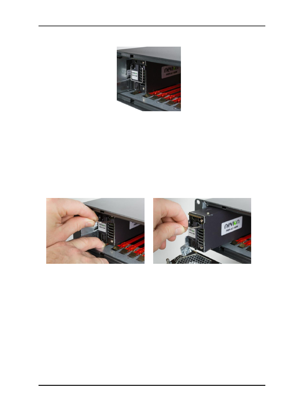 5 psu insertion, 6 psu removal | Nevion FR202 User Manual | Page 22 / 33