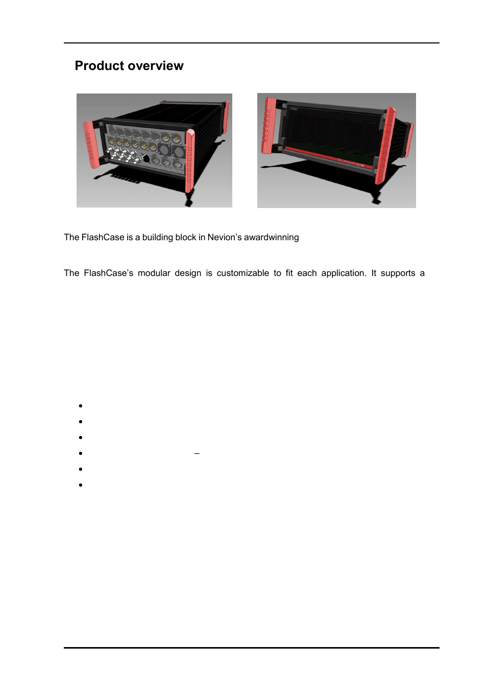 1 product overview, 1 key features, 1product overview | Nevion Flashcase-II model 1 User Manual | Page 4 / 15