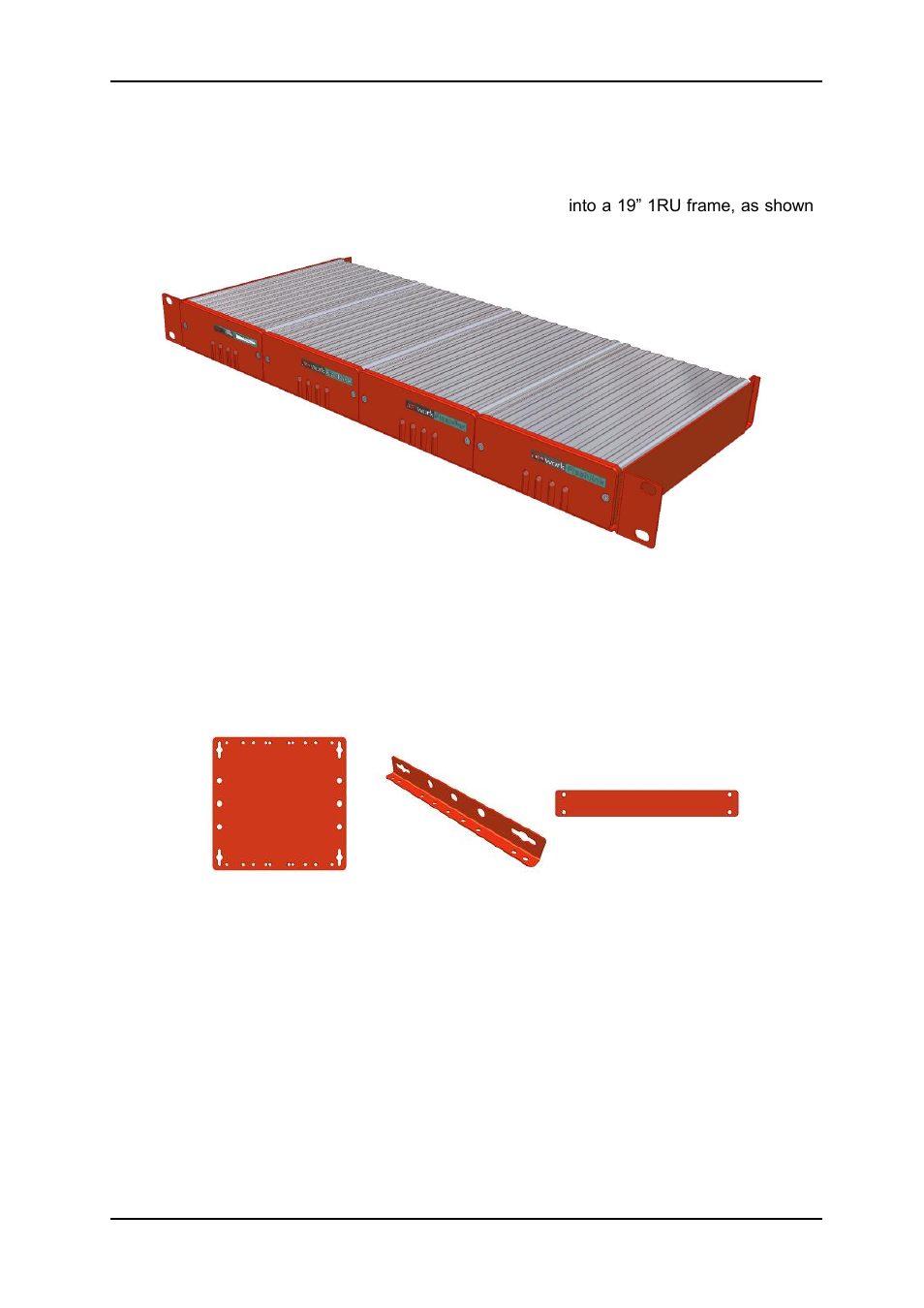 6 n-box configuration examples, 1 n-box in a 1ru frame, 2 n-box mounting brackets | Nevion N-BOX User Manual | Page 11 / 14