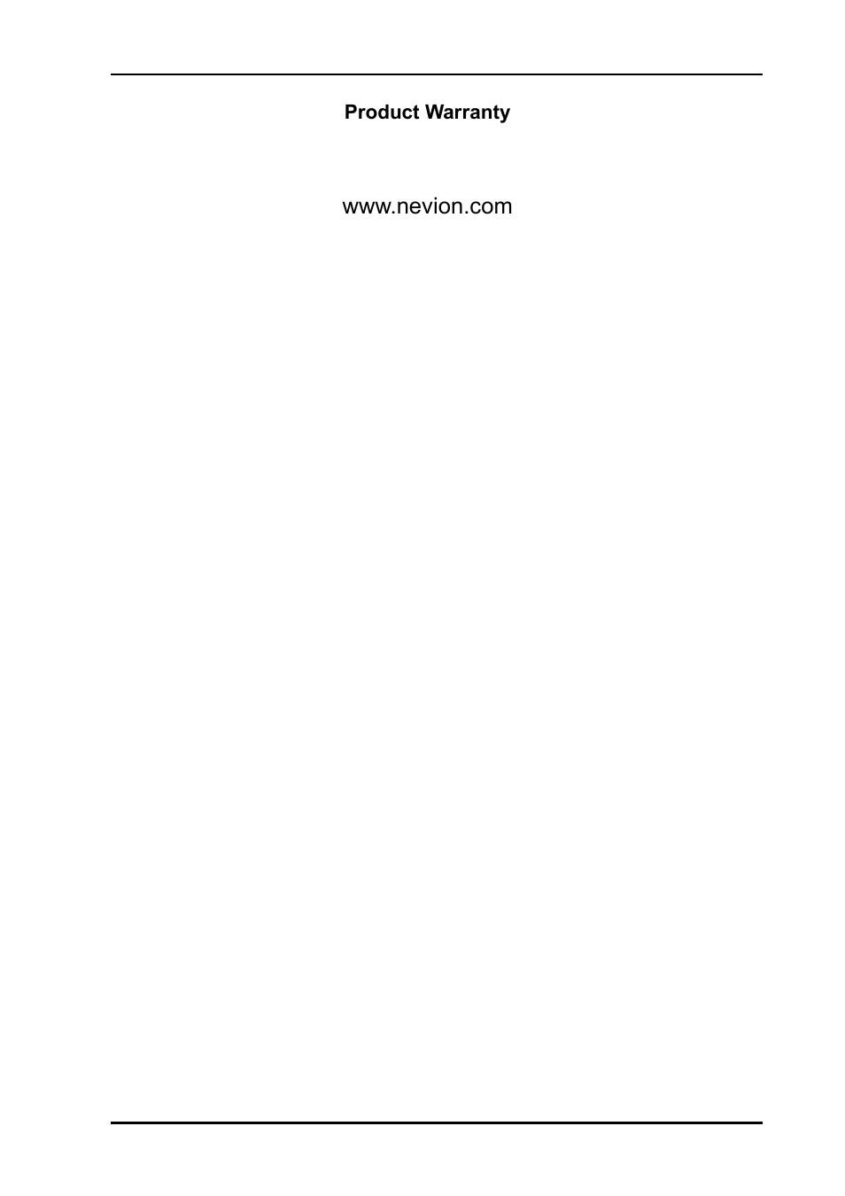 Product warranty | Nevion SFP-TR1-13T-ER User Manual | Page 7 / 8