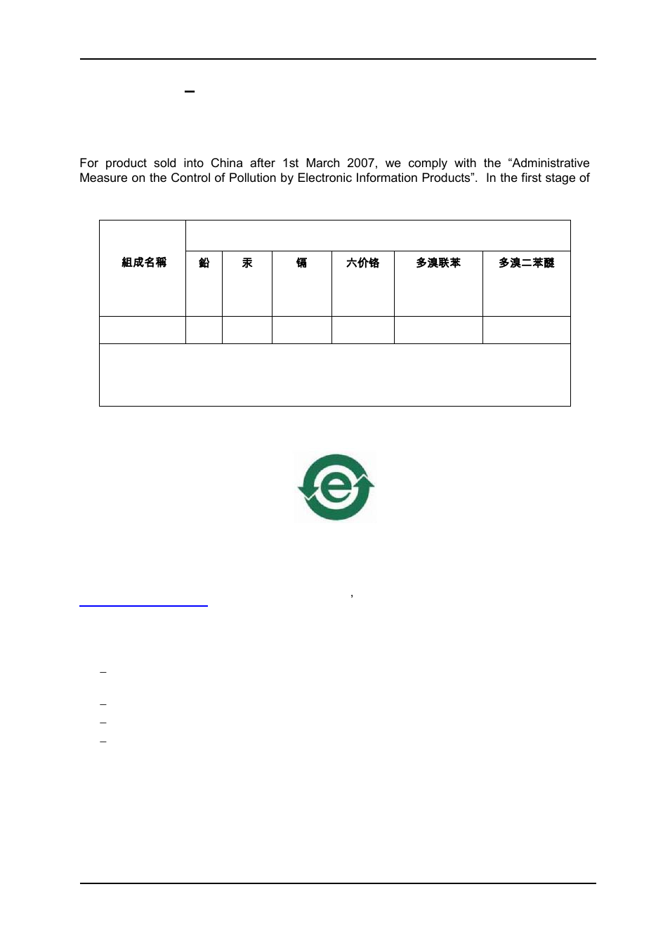 Appendix a, Materials declaration and recycling information, A.1 materials declaration | A.2 recycling information | Nevion CWDM-18 User Manual | Page 12 / 12