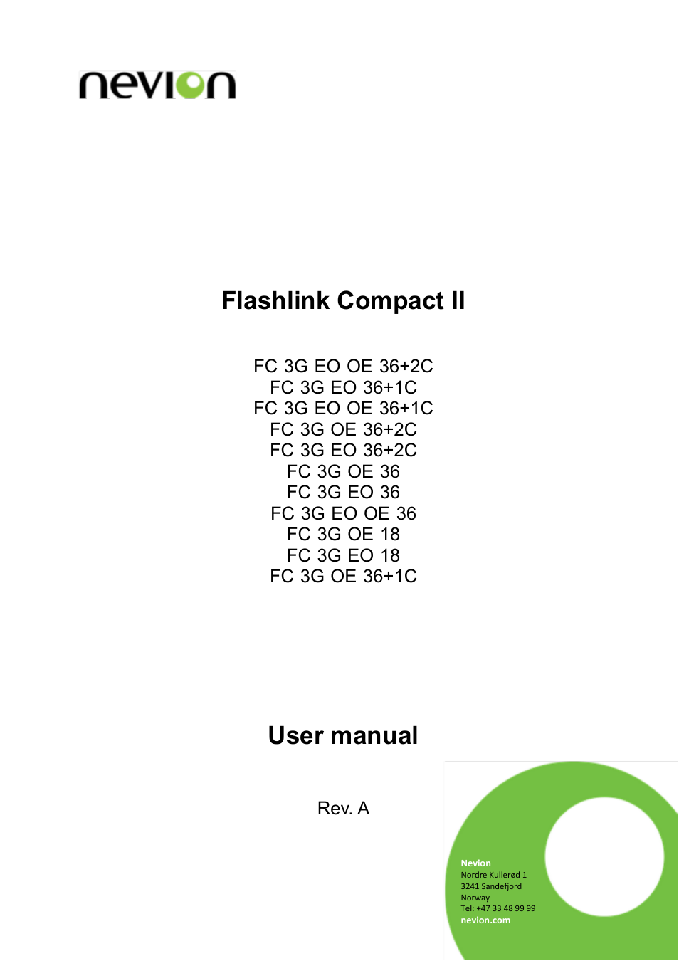 Nevion Flashlink Compact II User Manual | 29 pages