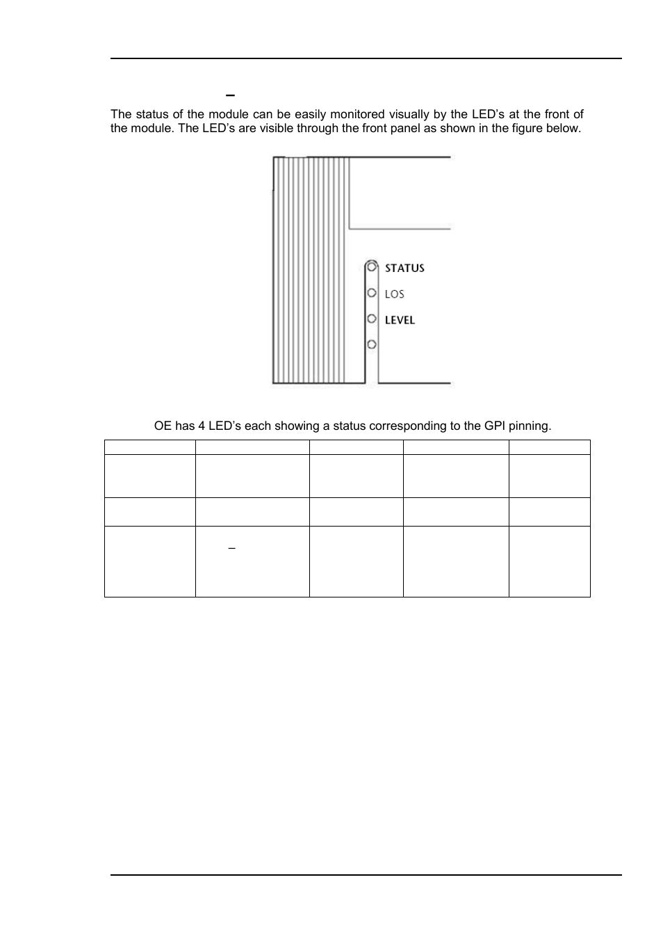 2 front panel, Status monitoring, 2 front panel – status monitoring | Nevion LB-OE Rev.E User Manual | Page 11 / 15