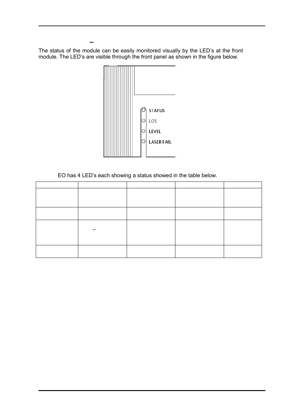 2 front panel, Status monitoring, 2 front panel – status monitoring | Nevion LB-EO Rev.F User Manual | Page 12 / 16