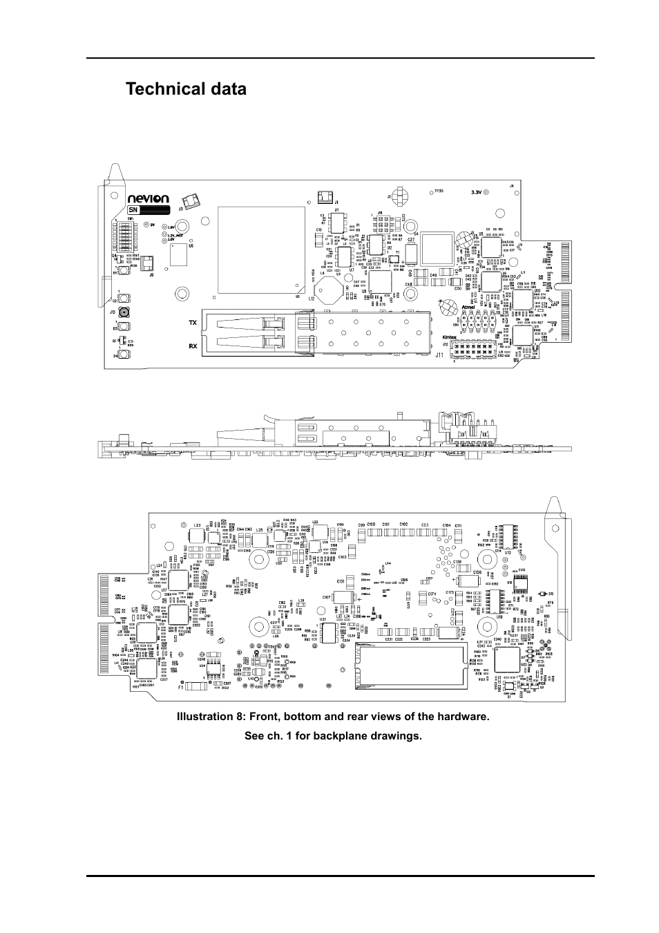 Technical data, Engineering drawings, 4technical data | Nevion HD-TD-10GX-8-SFP User Manual | Page 16 / 21