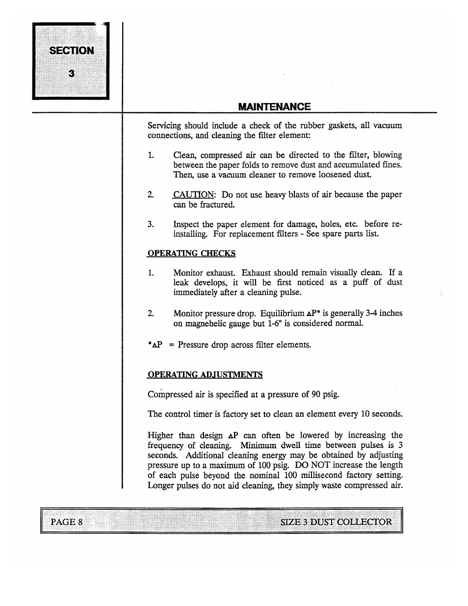 Conair Dust Collector Size 3 User Manual | Page 11 / 14