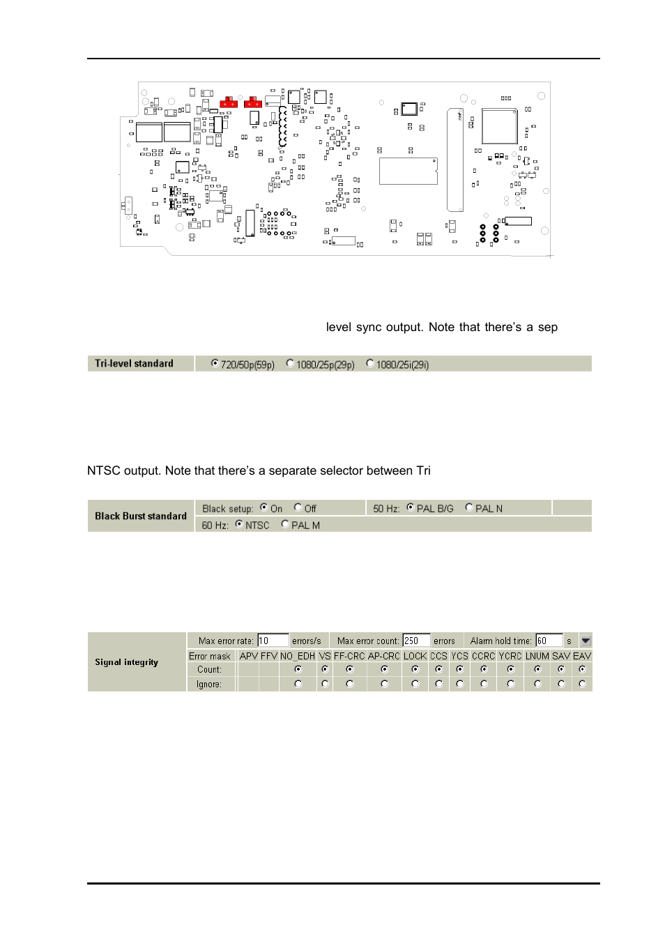 11 tri-level standard, 12 black-burst standard, 13 signal integrity | And 3.2.12, Ch 3.2.12 | Nevion SPG-AVA-DMUX User Manual | Page 18 / 24