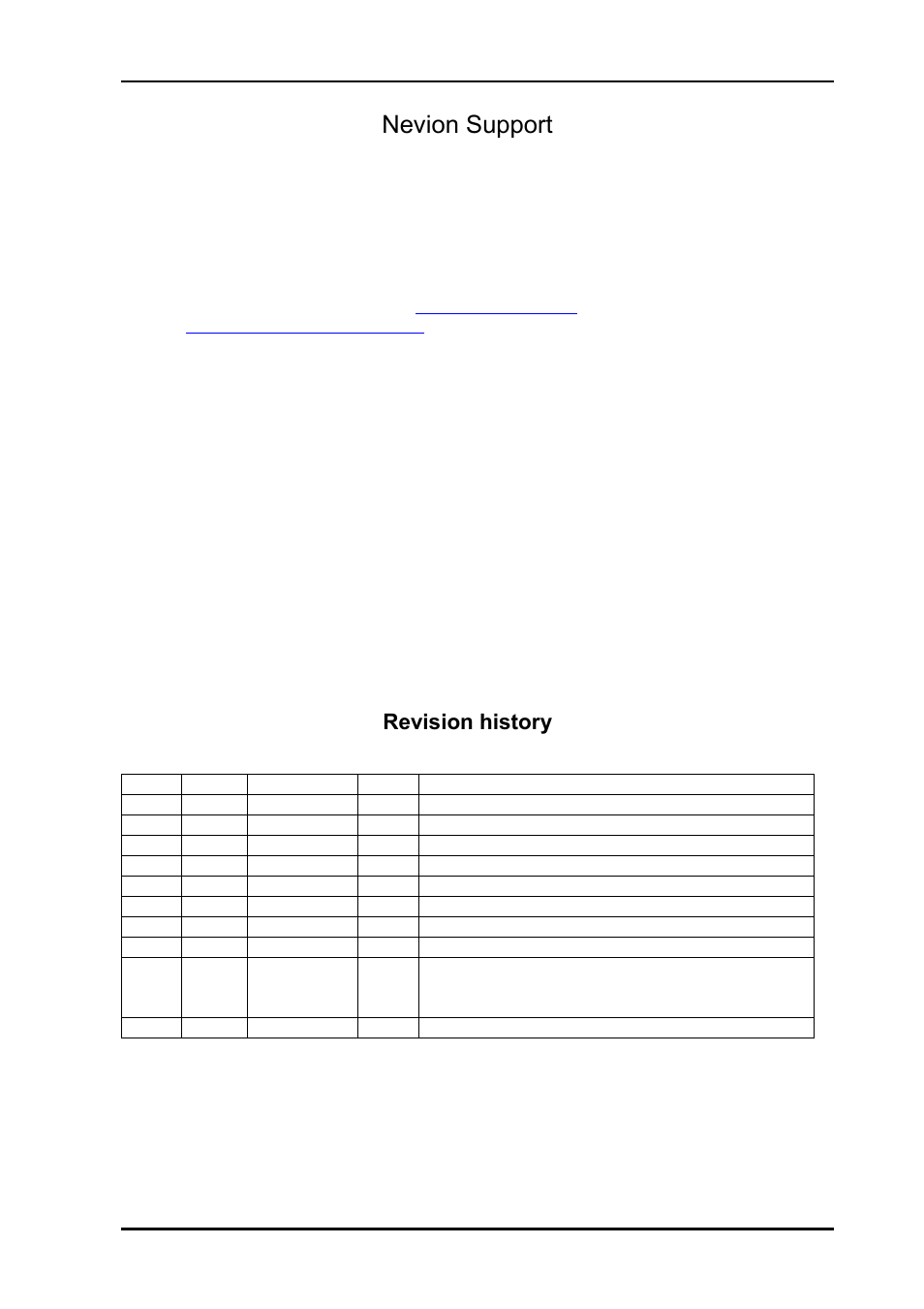 Nevion support, Revision history | Nevion SPG-AVA-DMUX User Manual | Page 2 / 24