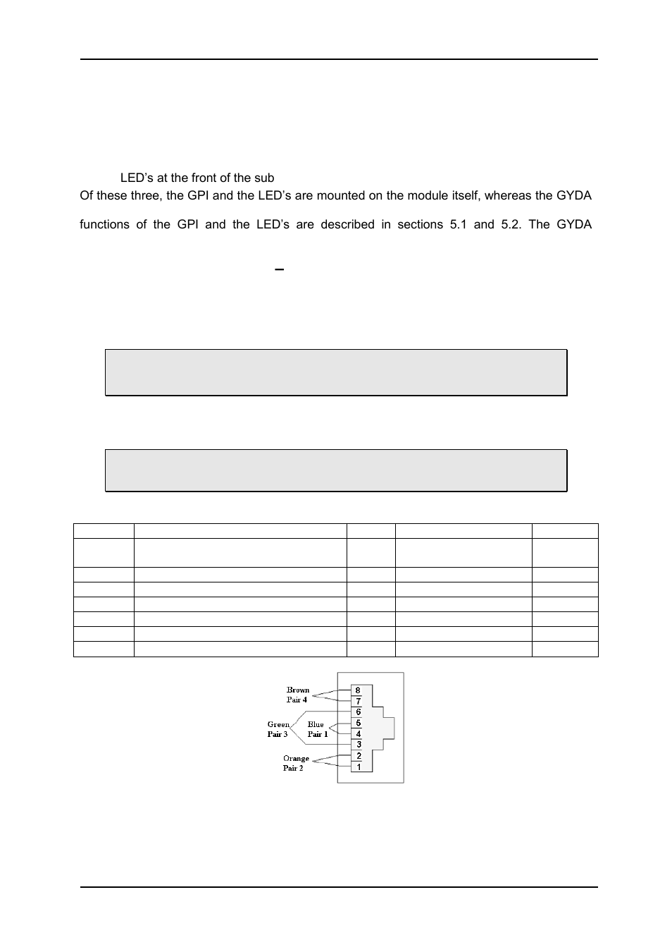 5 module status 5.1 gpi alarm and control, Module status outputs and selection of inputs, 5 module status | Nevion HDSDI-CHO-2x1 User Manual | Page 9 / 14