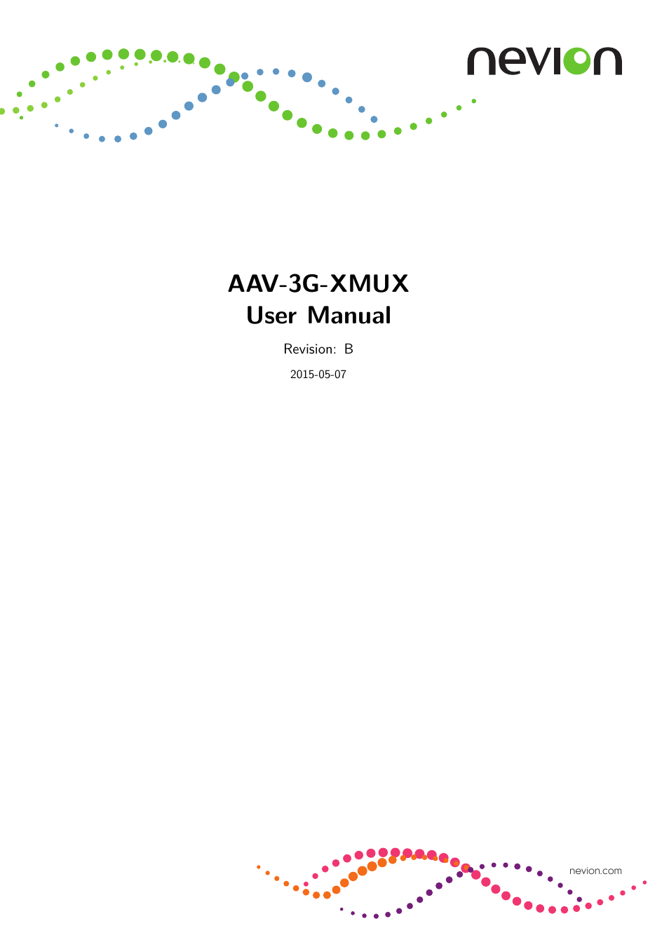 Nevion AAV-3G-XMUX User Manual | 16 pages