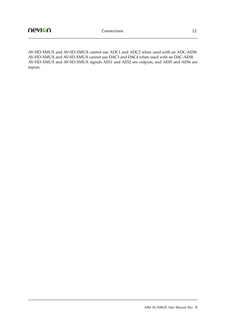 Nevion AAV-3G-XMUX User Manual | Page 12 / 16