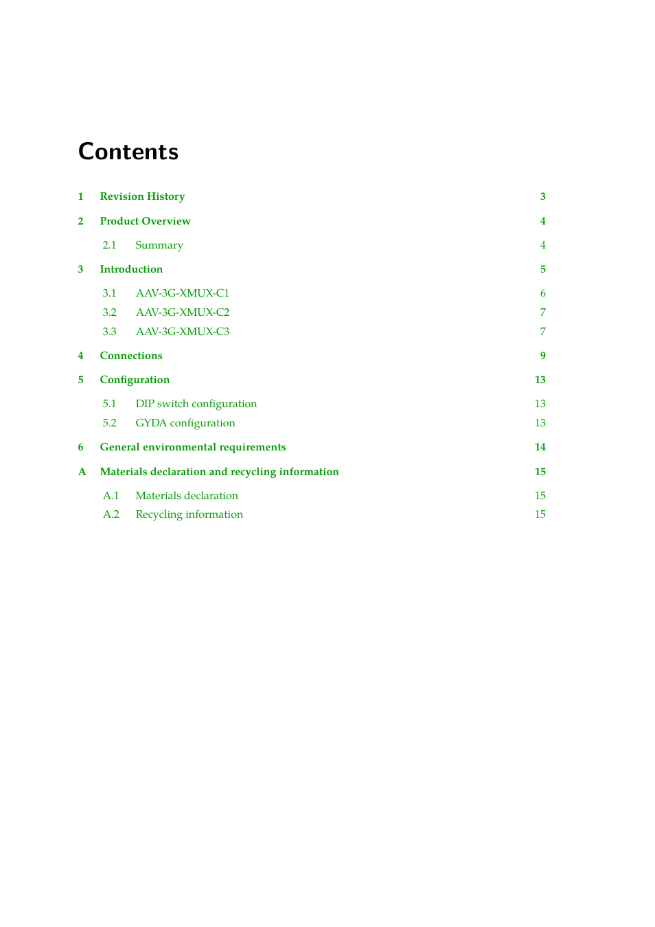 Nevion AAV-3G-XMUX User Manual | Page 2 / 16