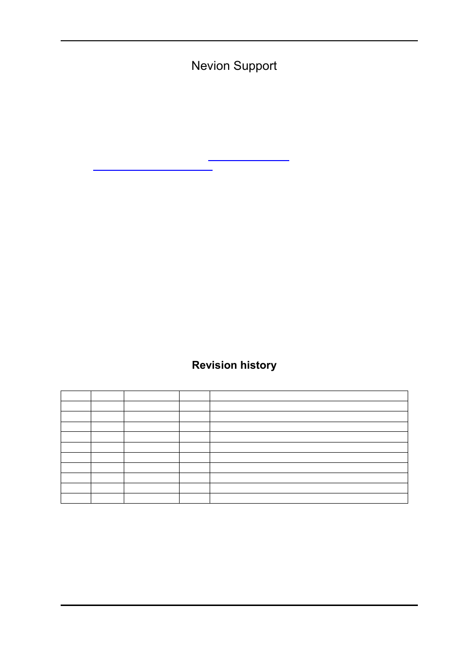 Nevion support, Revision history | Nevion DVI-SDI-2-SFP User Manual | Page 2 / 14