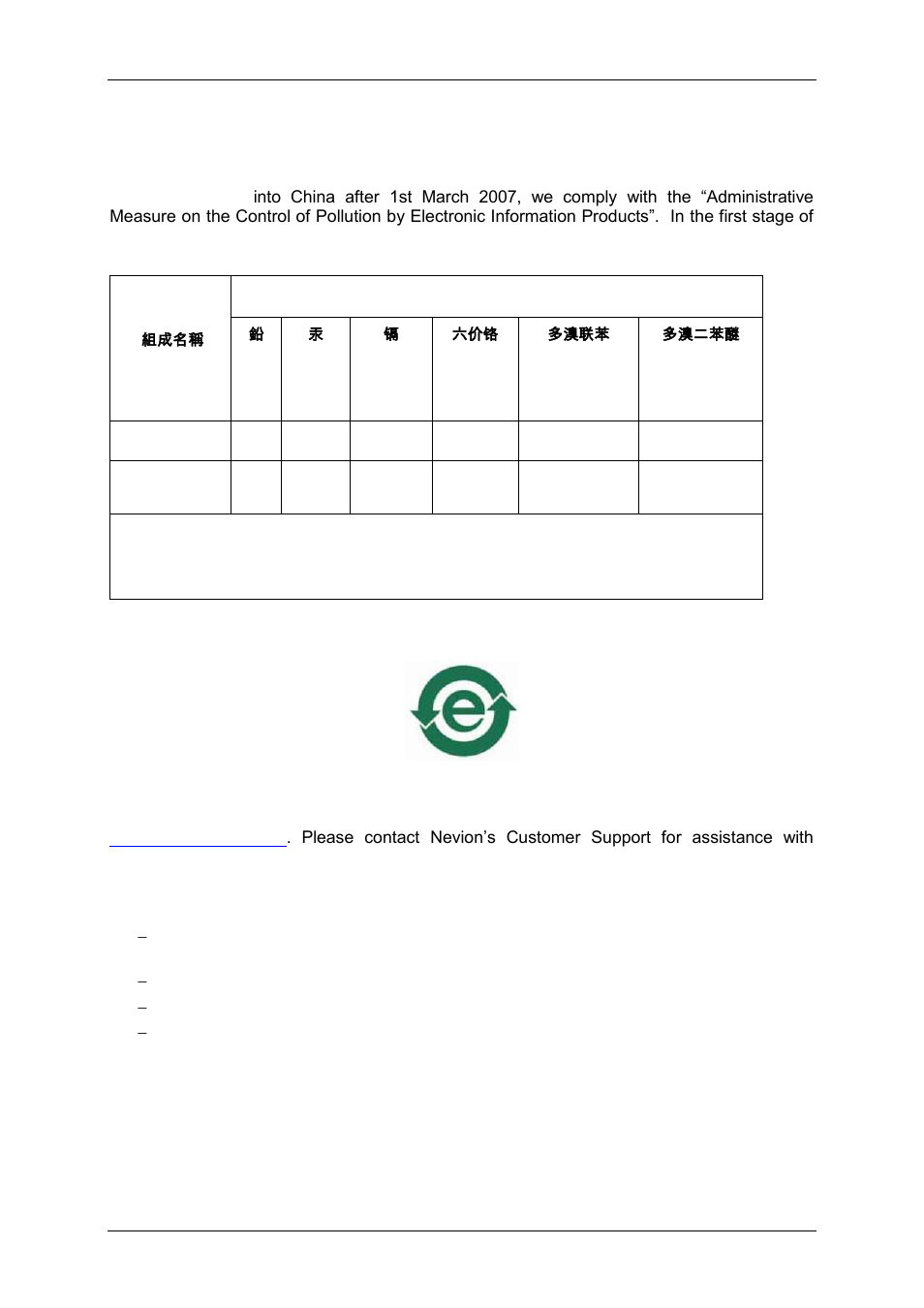 A.1 materials declaration, A.2 recycling information | Nevion ADDA-AES8 User Manual | Page 13 / 13