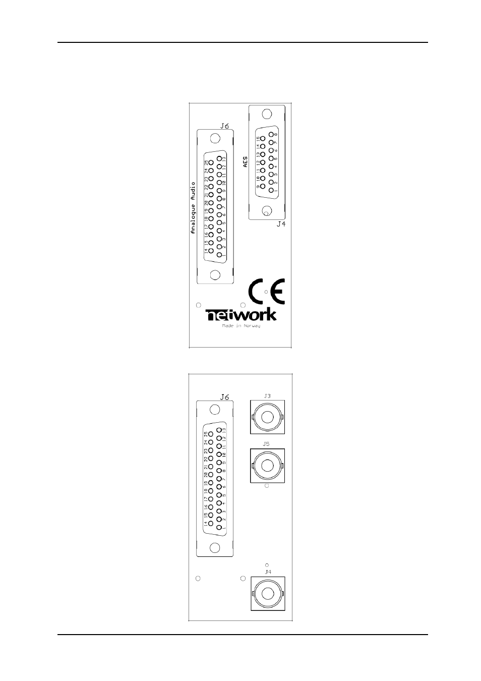 6 connector module, 1 adc-aes-c1, 2 adc-aes-c2 | Nevion DAC-AES User Manual | Page 10 / 17