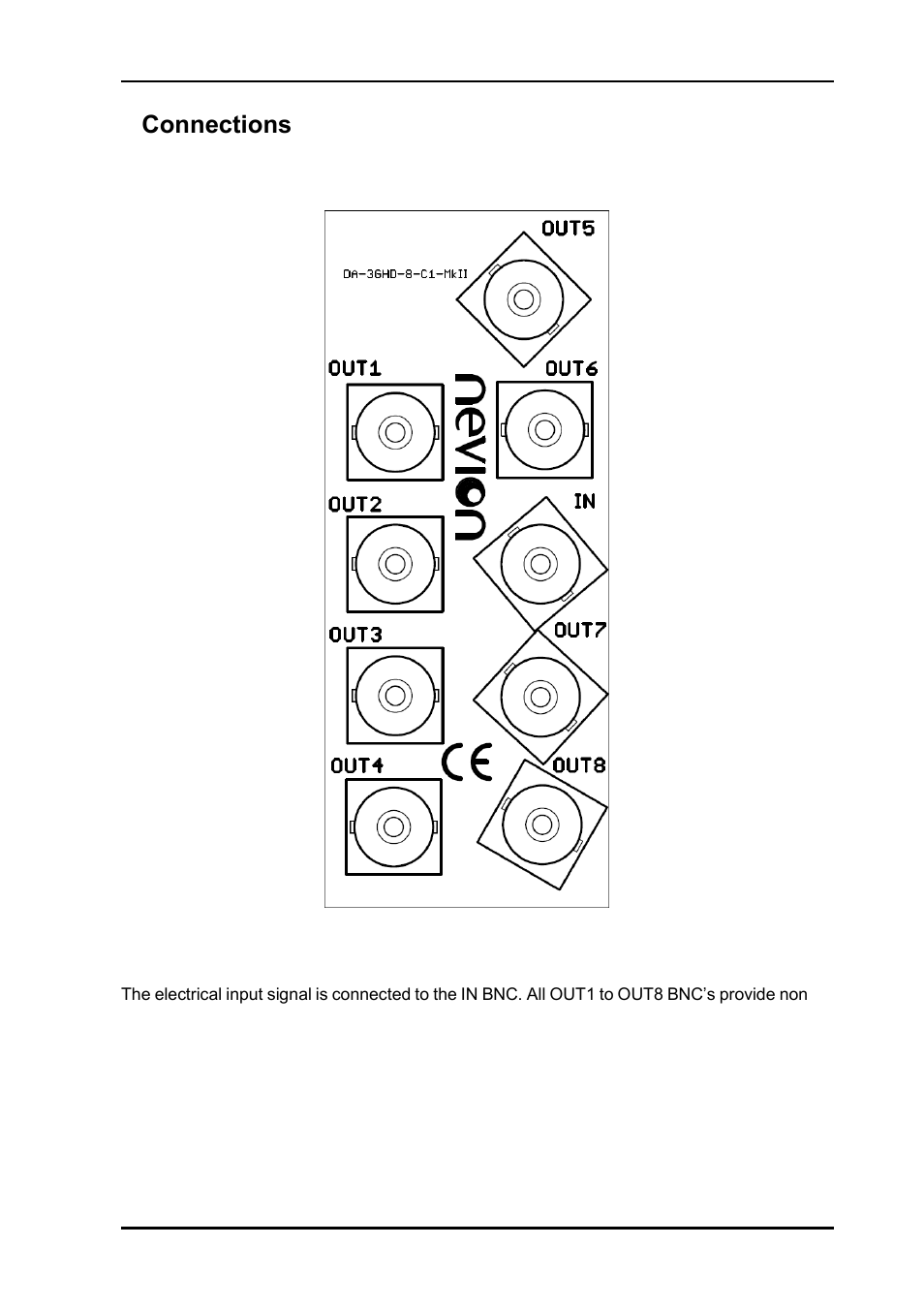 4 connections, 4connections | Nevion DA-3GHD-8-MkII User Manual | Page 10 / 14
