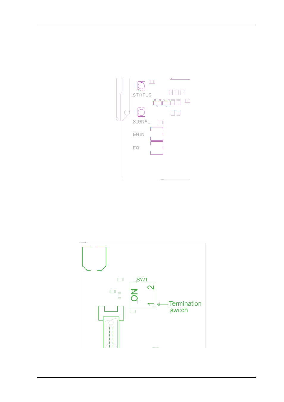 3 gain and eq adjustment, 4 choosing termination at input ports | Nevion DA-VAEQ-6 User Manual | Page 8 / 12