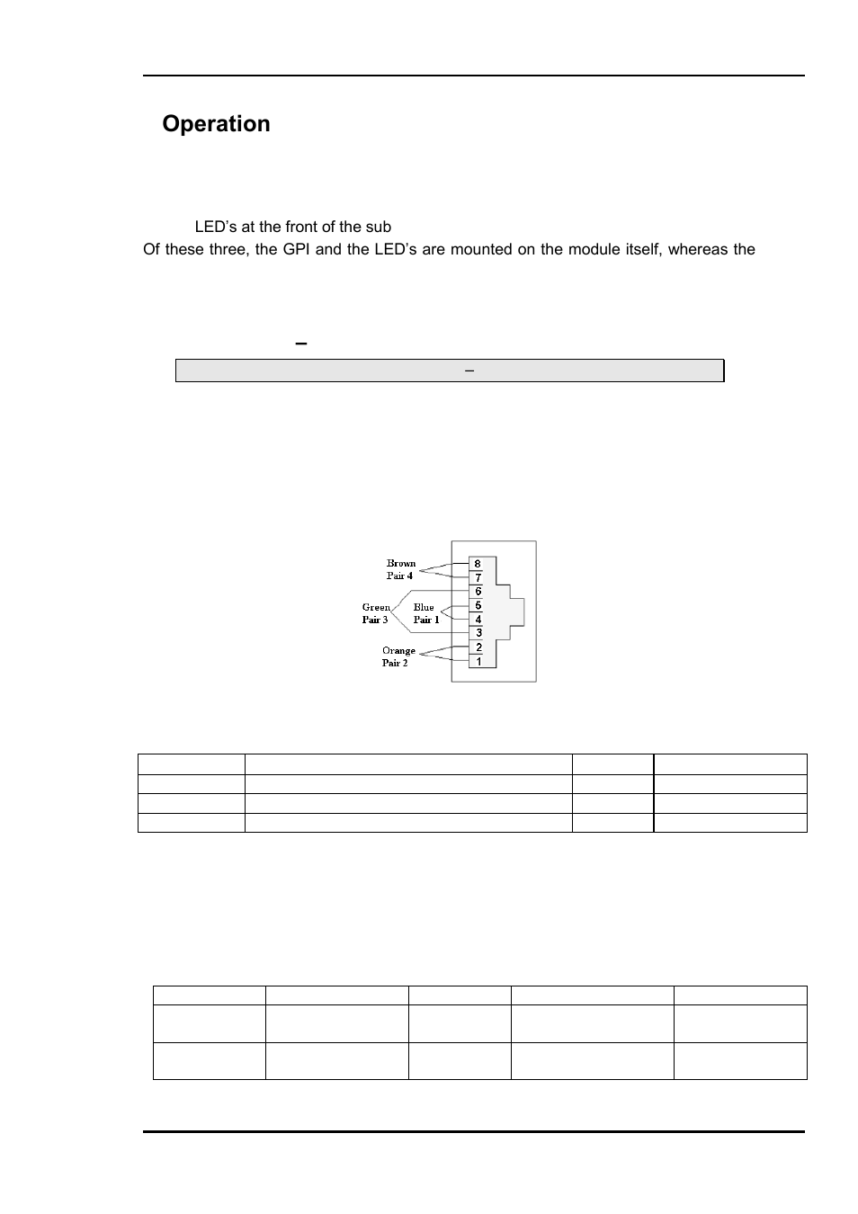 4 operation 4.1 gpi alarm, Module status outputs, 4operation | 1 gpi alarm – module status outputs | Nevion DA-VA User Manual | Page 8 / 11