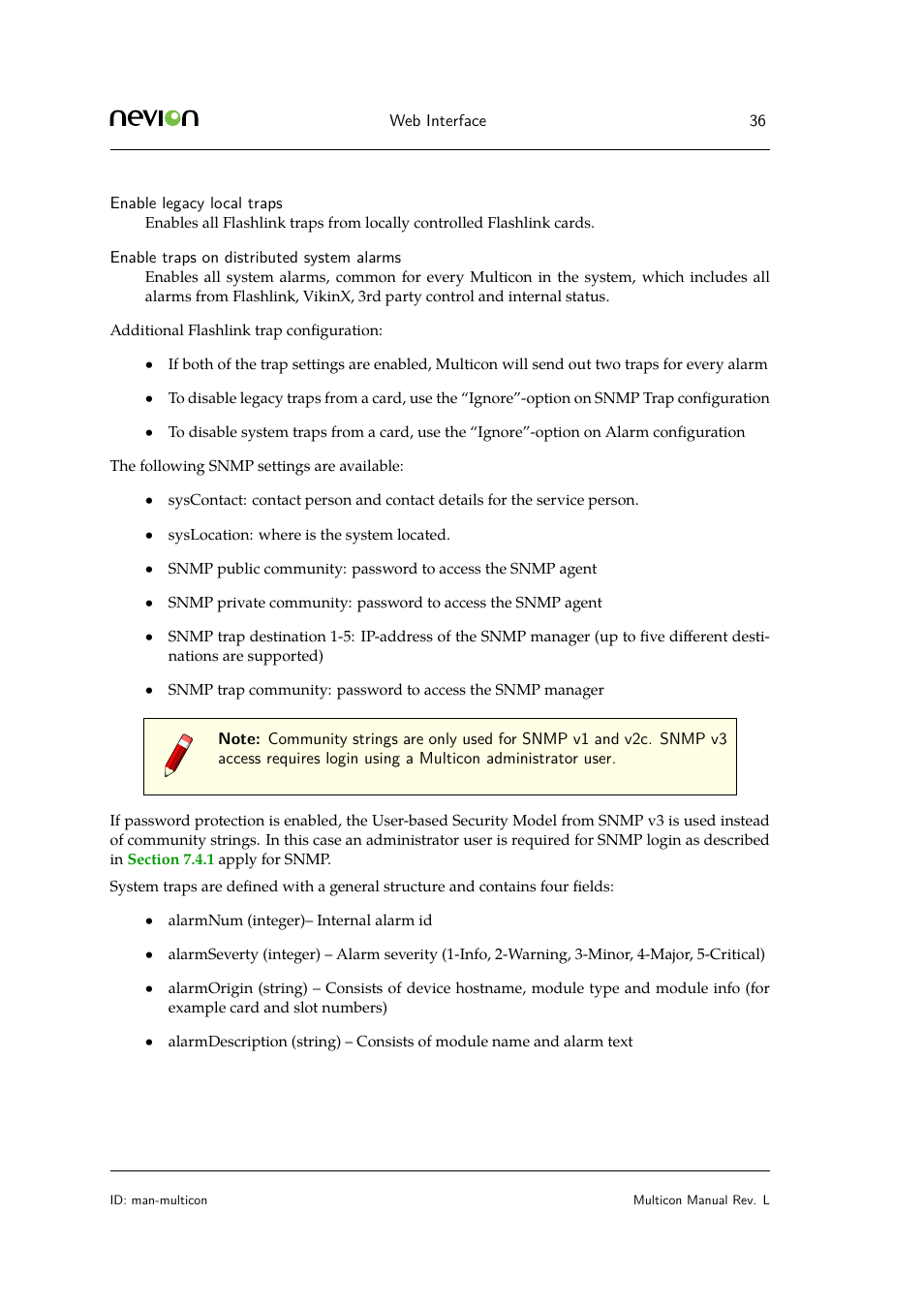 Nevion Multicon User Manual | Page 36 / 83
