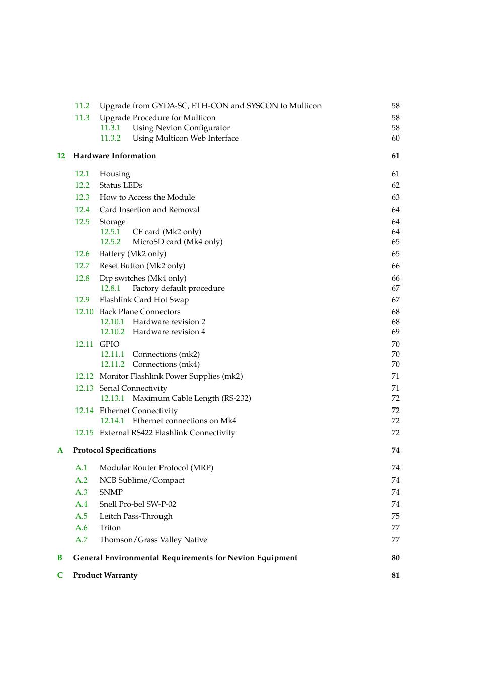 Nevion Multicon User Manual | Page 4 / 83